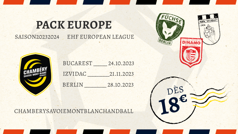3 matchs au sommet : Le pack europe est disponible !