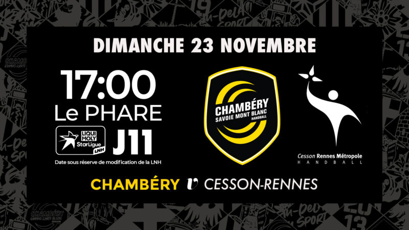 Chambéry v Cesson : billetterie ouverte !