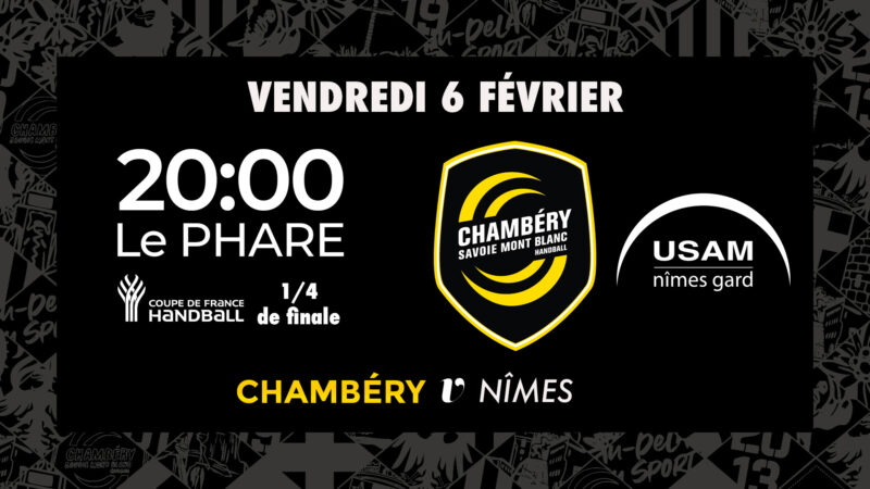 Chambéry v Nîmes (¼ Coupe de France) : billetterie ouverte !