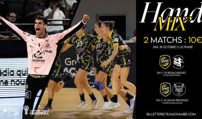Dimanche 18 octobre : 2 matchs au Phare pour une journée 100% handball !