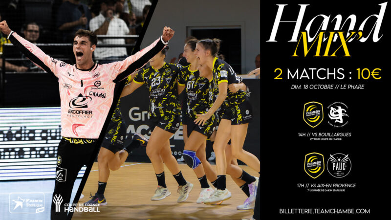 Dimanche 18 octobre : 2 matchs au Phare pour une journée 100% handball !